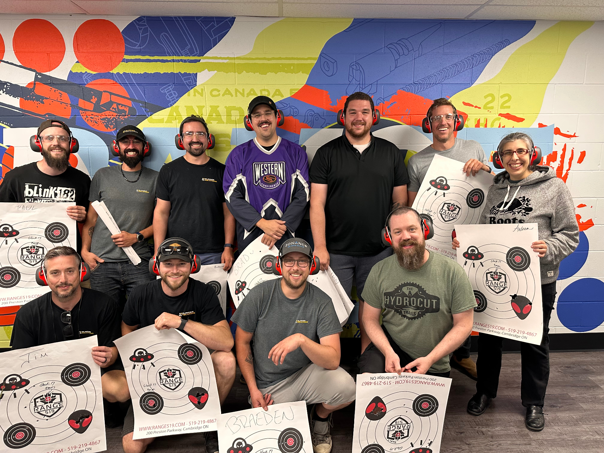 Team building at gun range