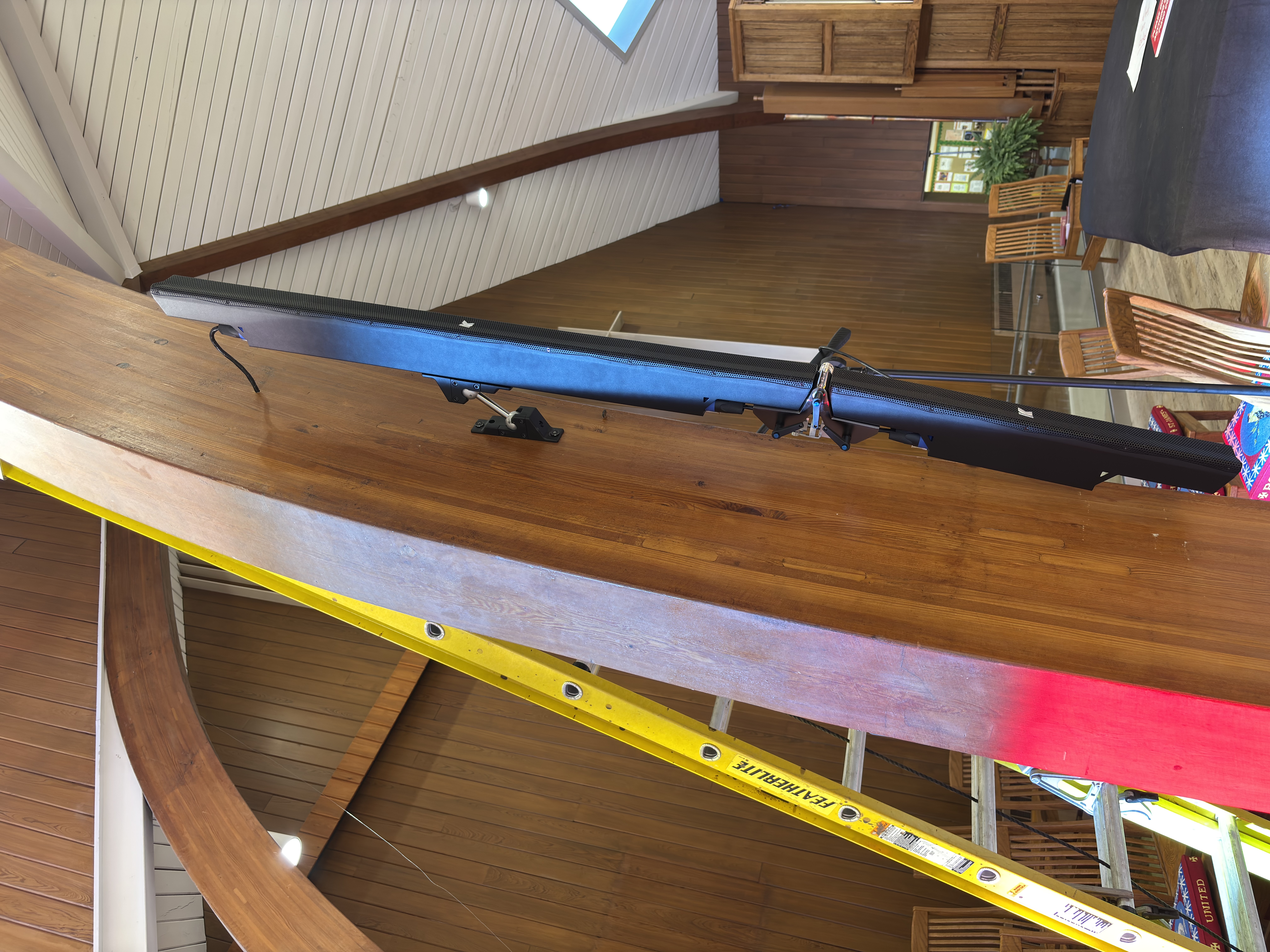 Audio system installation in church sanctuary