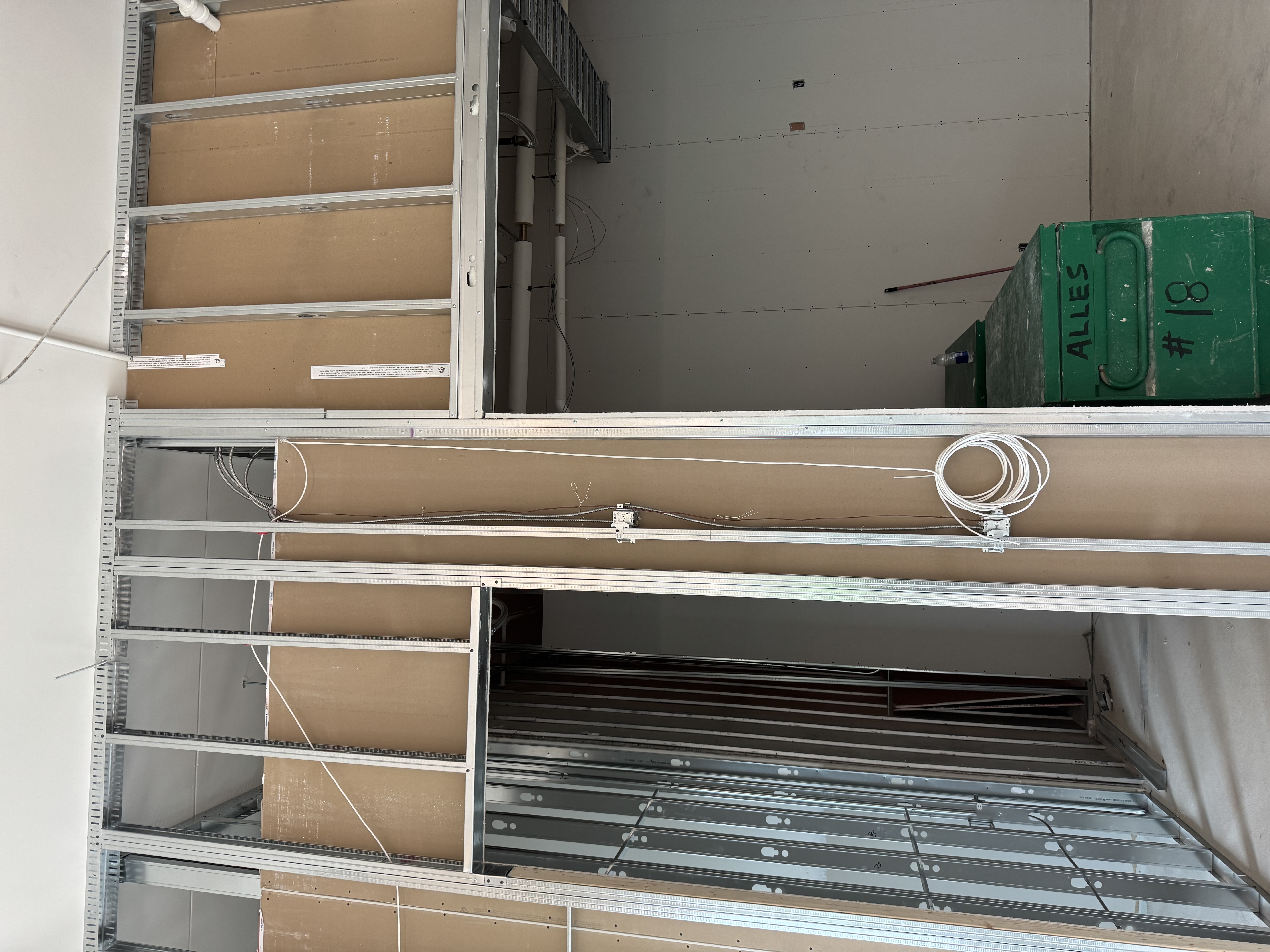 Network rack and patch panel termination